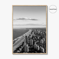Gold Coast Black and White Fine Art Photo Print, Broadbeach, Queensland Australia Wall Decor