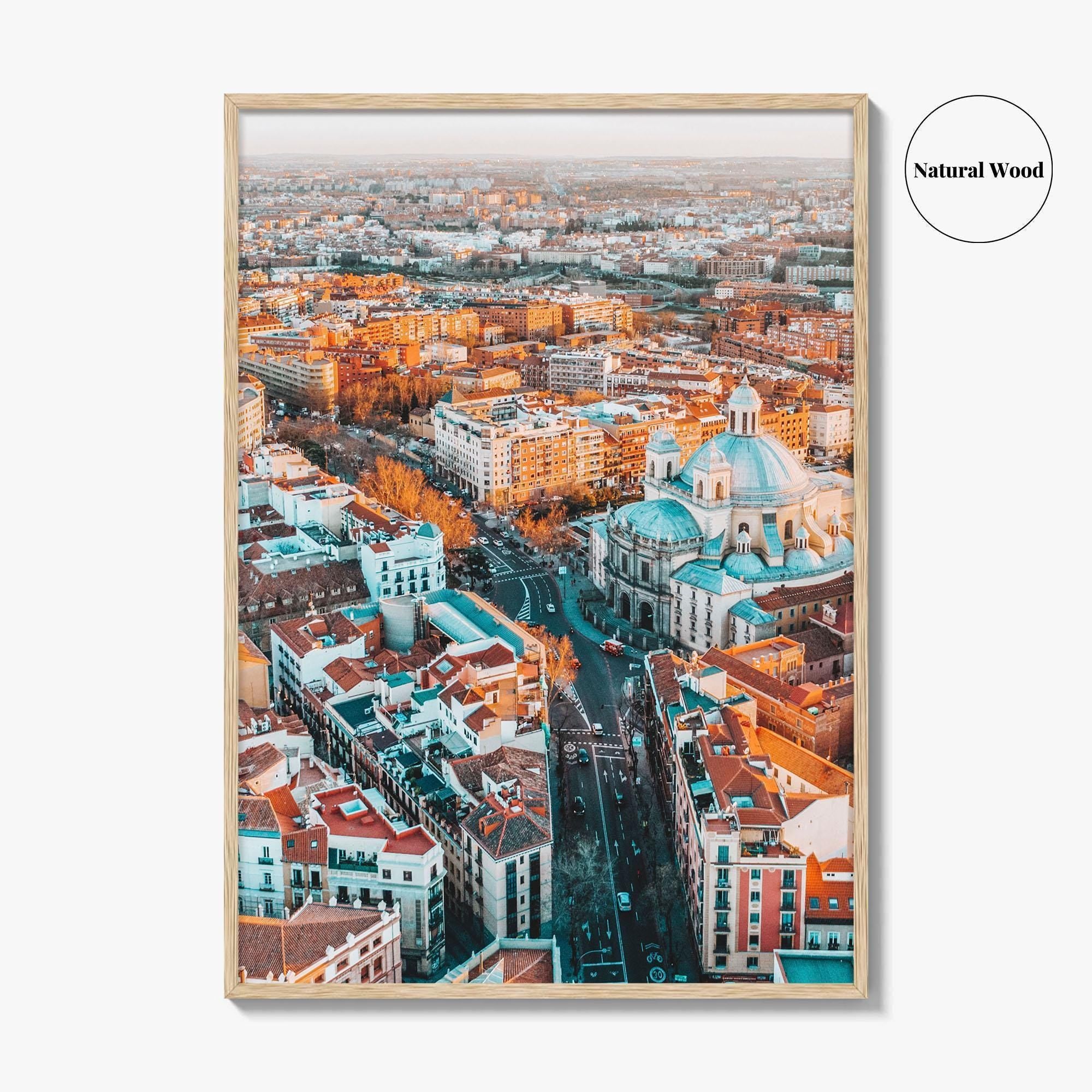 Madrid Fine Art Photo Print, Aerial View, La Latina Spain Poster