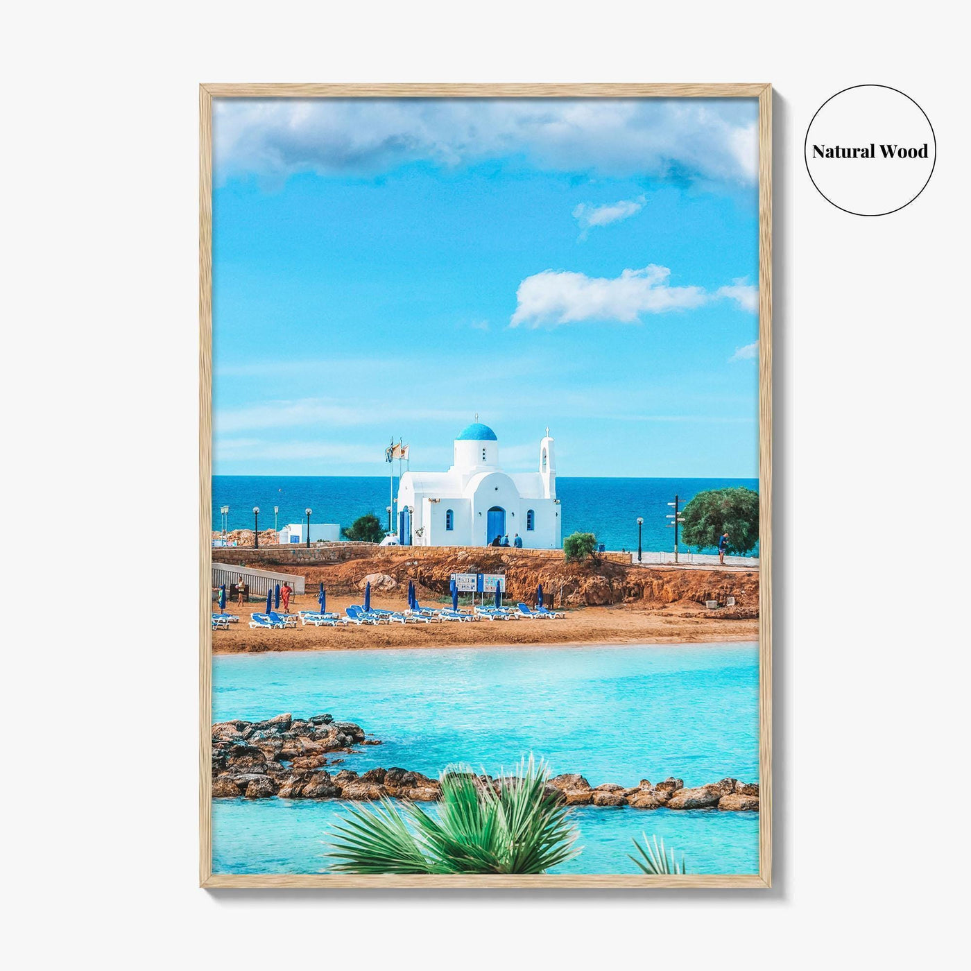 Cyprus Fine Art Photo Print, Louma Beach, Agios Nikolaos Church Protaras Paralimni Wall Poster
