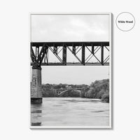 Mississippi River Minneapolis Black and White Fine Art Photo Print, Minnesota Poster