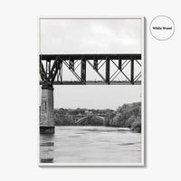 Mississippi River Minneapolis Black and White Fine Art Photo Print, Minnesota Poster