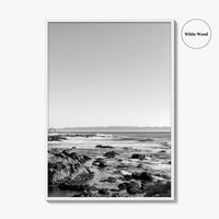 San Luis Obispo Black and White Fine Art Photo Print, Morro Bay Coastline Poster