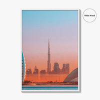 Dubai Skyline Fine Art Photo Print, Jumeirah Beach, United Arab Emirates, UAE, Poster