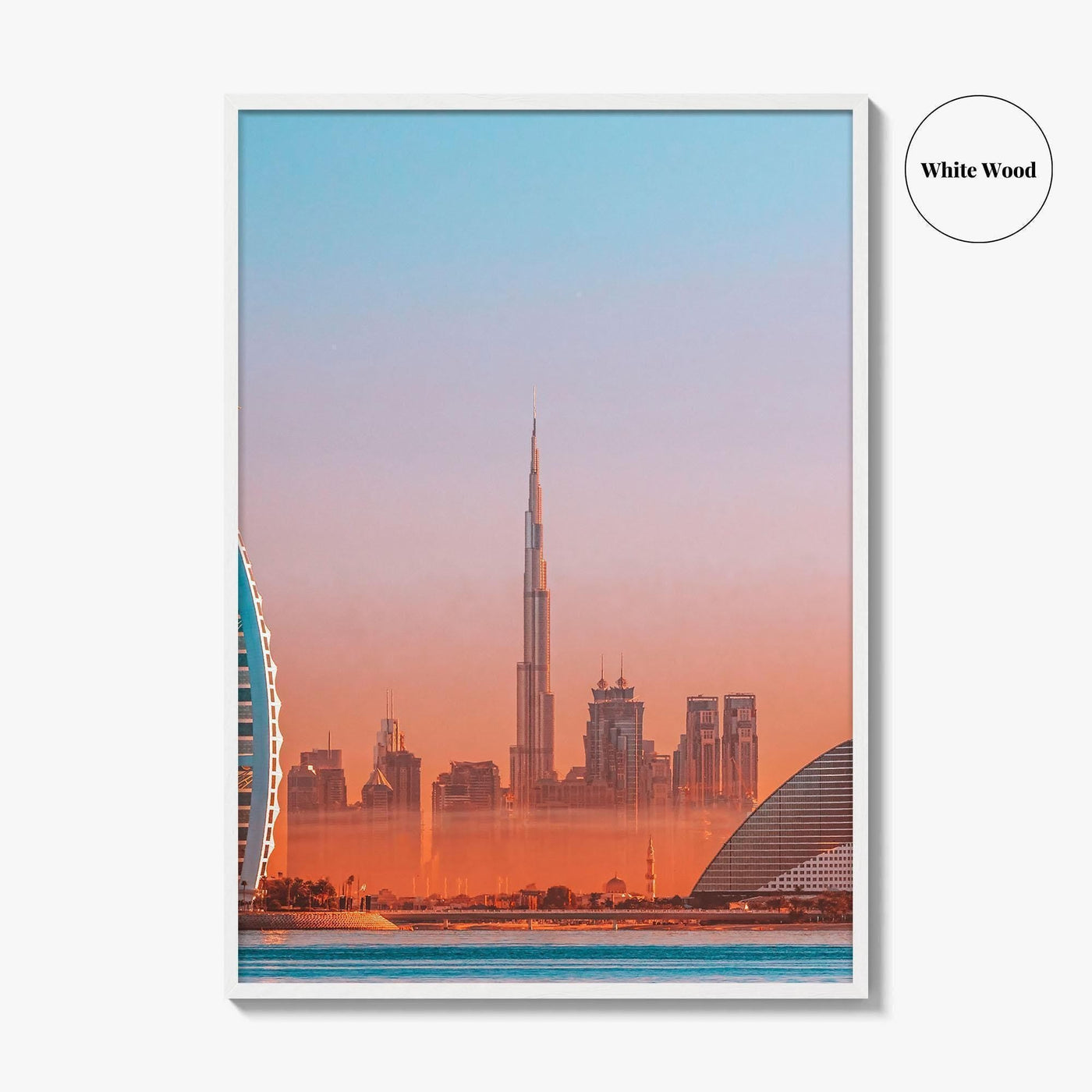 Dubai Skyline Fine Art Photo Print, Jumeirah Beach, United Arab Emirates, UAE, Poster