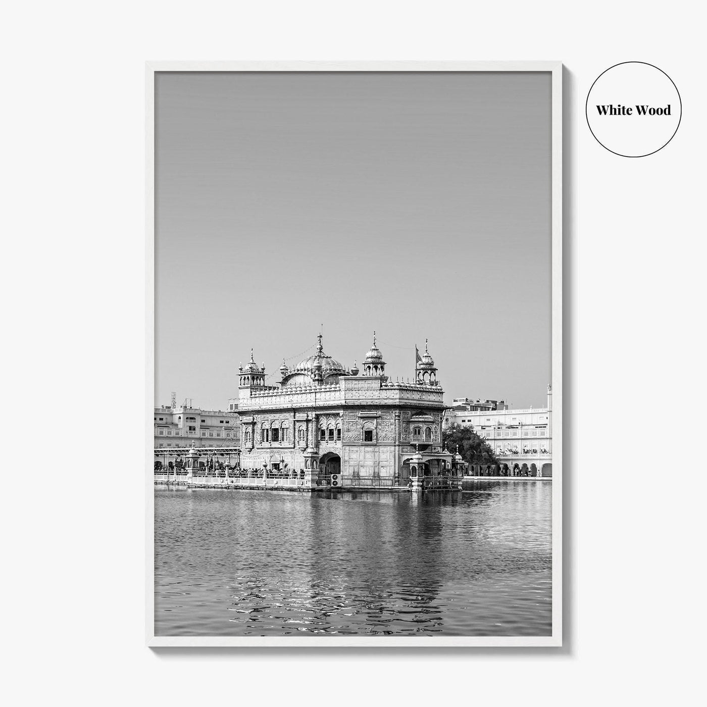 Golden Temple Amritsar Black and White Fine Art Photo Print, Harmandir Sahib India Poster