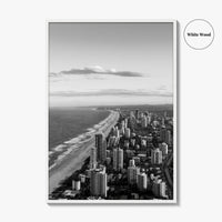 Gold Coast Black and White Fine Art Photo Print, Broadbeach, Queensland Australia Wall Decor