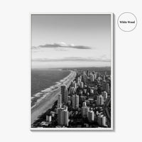 Gold Coast Black and White Fine Art Photo Print, Broadbeach, Queensland Australia Wall Decor