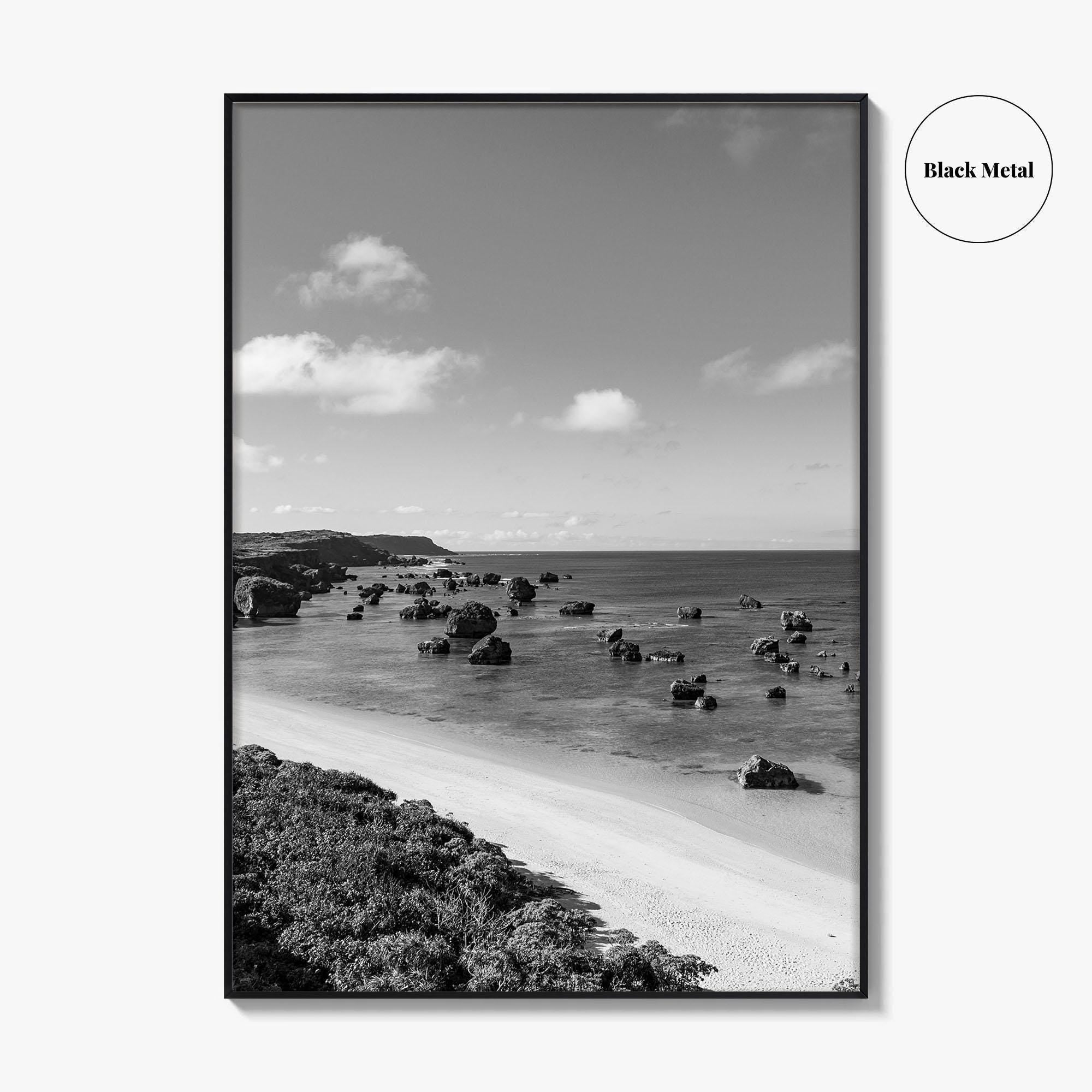 Okinawa Black and White Fine Art Photo Print, Japan Seascape Poster, Ryukyu Islands, Asia