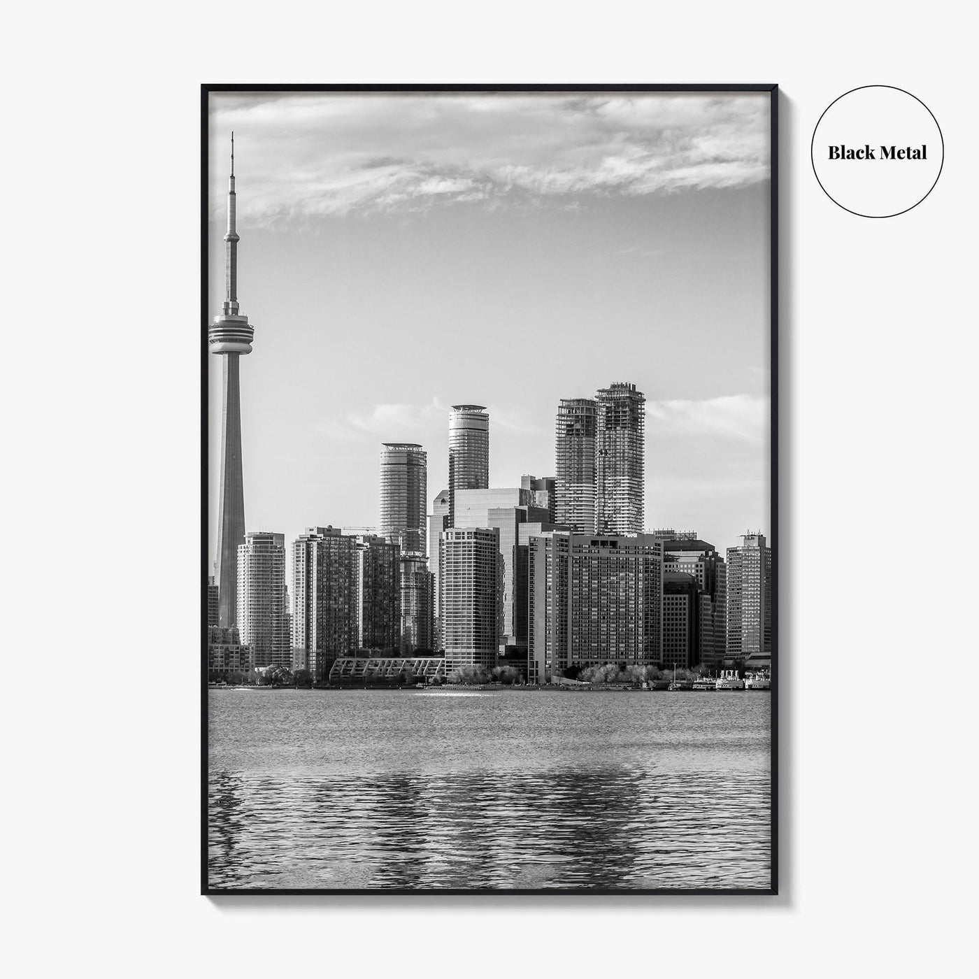 Toronto Skyline Black and White Fine Art Photo Print, Wall Poster, Ontario Canada