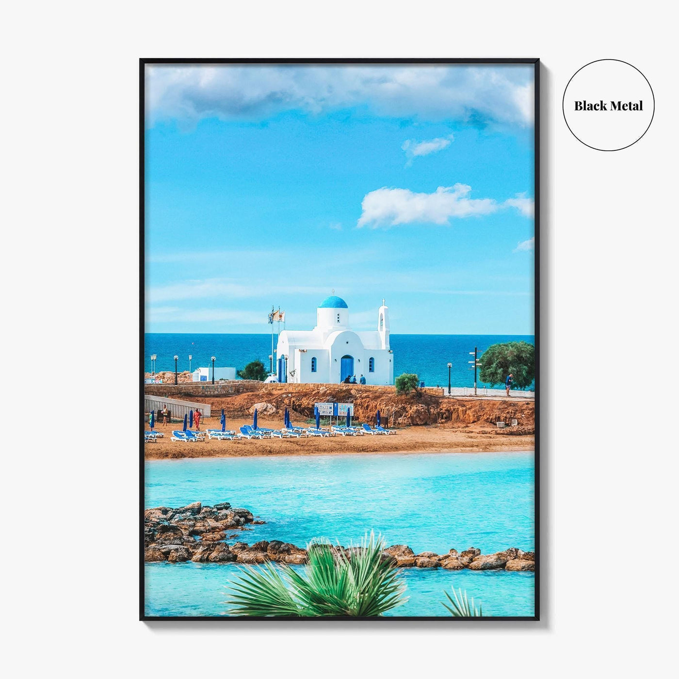 Cyprus Fine Art Photo Print, Louma Beach, Agios Nikolaos Church Protaras Paralimni Wall Poster