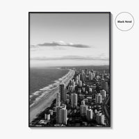 Gold Coast Black and White Fine Art Photo Print, Broadbeach, Queensland Australia Wall Decor