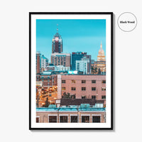 Lansing Skyline Fine Art Photo Print, Michigan USA, Downtown Wall Decor Poster