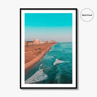 Virginia Beach Fine Art Photo Print, VA USA, Coastal Aerial Poster, Boats Canoes