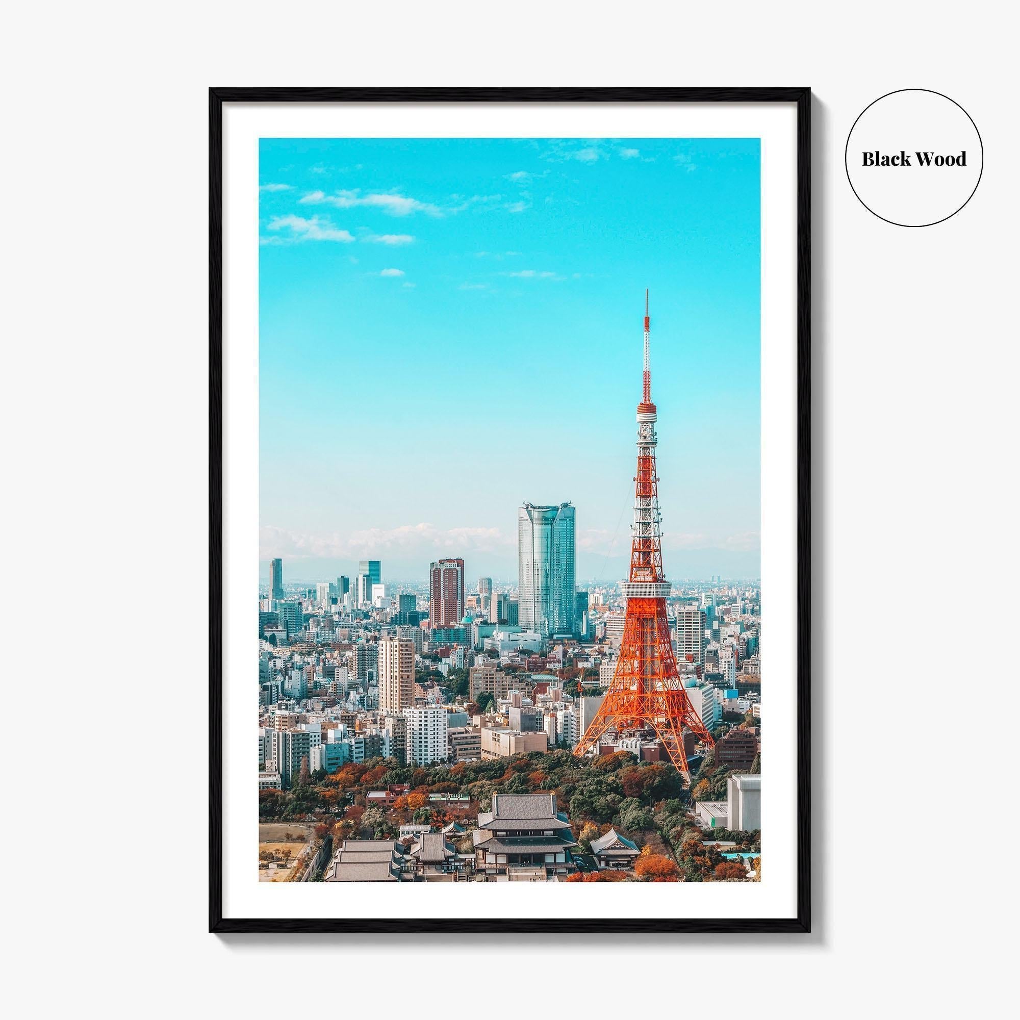 Tokyo Fine Art Photo Print, Tokyo Tower Japan Wall Poster