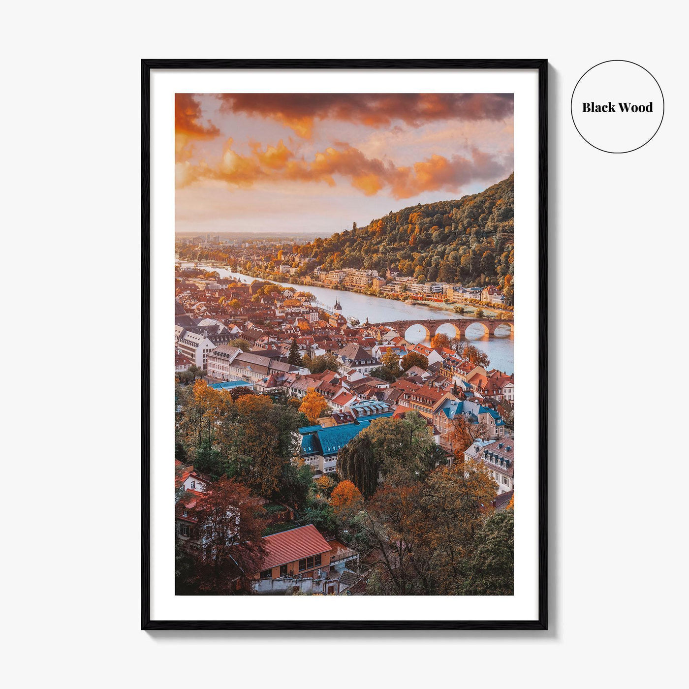 Heidelberg Fine Art Photo Print, Neckar River, Karl Theodor Bridge, Germany Wall Art