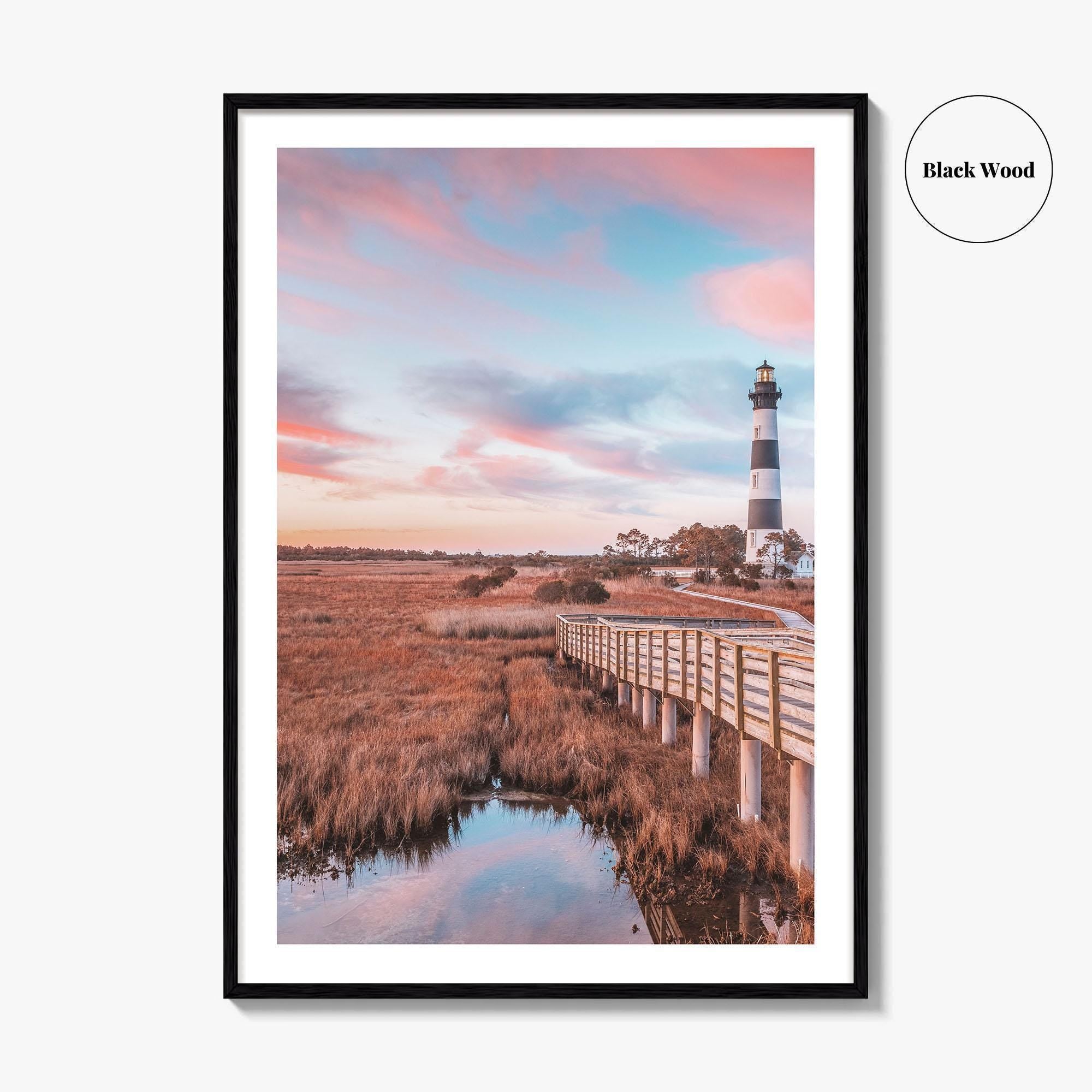 Bodie Island Lighthouse Fine Art Photo Print, Outer Banks North Carolina OBX Poster