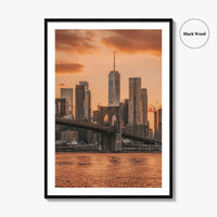 Brooklyn Bridge Skyline Fine Art Photo Print, Manhattan, Dumbo NYC, Wall Poster