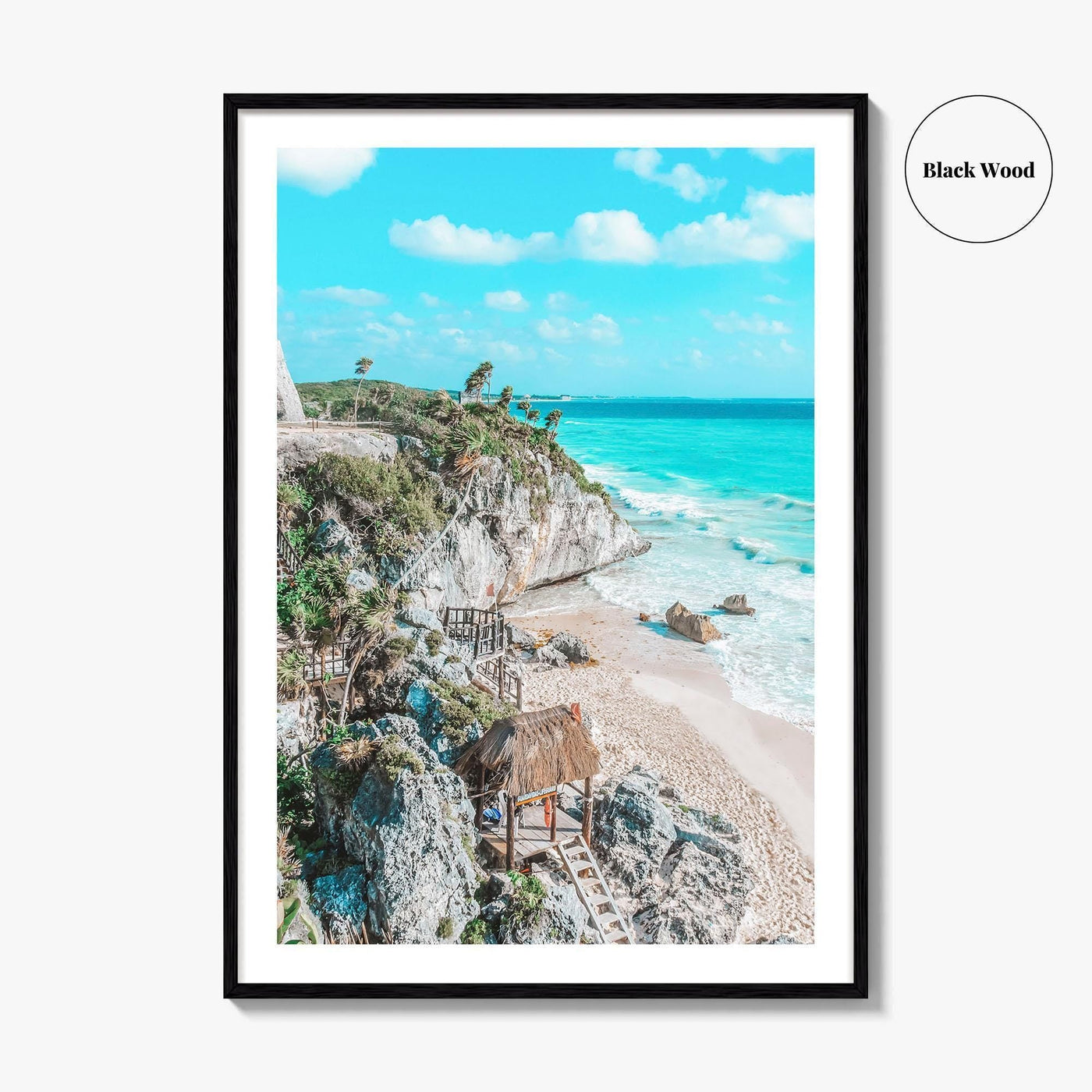 Tulum Fine Art Photo Print, El Castillo Temple, Mayan Ruins, Riviera Maya Mexico, Poster