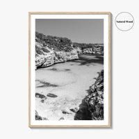 Mallorca Black and White Fine Art Photo Print, Calo Des Moro Majorca Spain Poster
