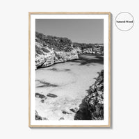 Mallorca Black and White Fine Art Photo Print, Calo Des Moro Majorca Spain Poster