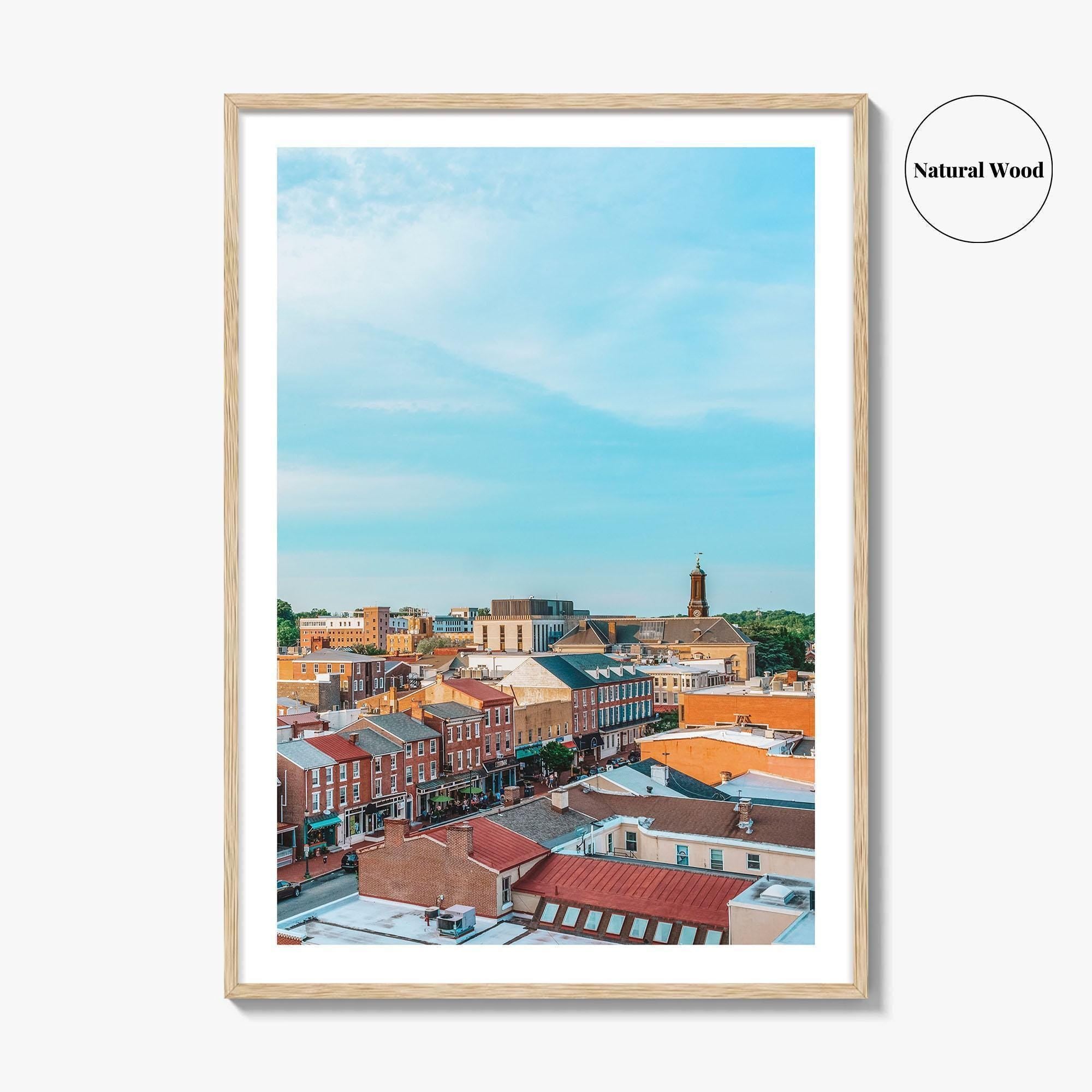 West Chester Blue Fine Art Photo Print, Pennsylvania, Chester County, Aerial Poster, USA