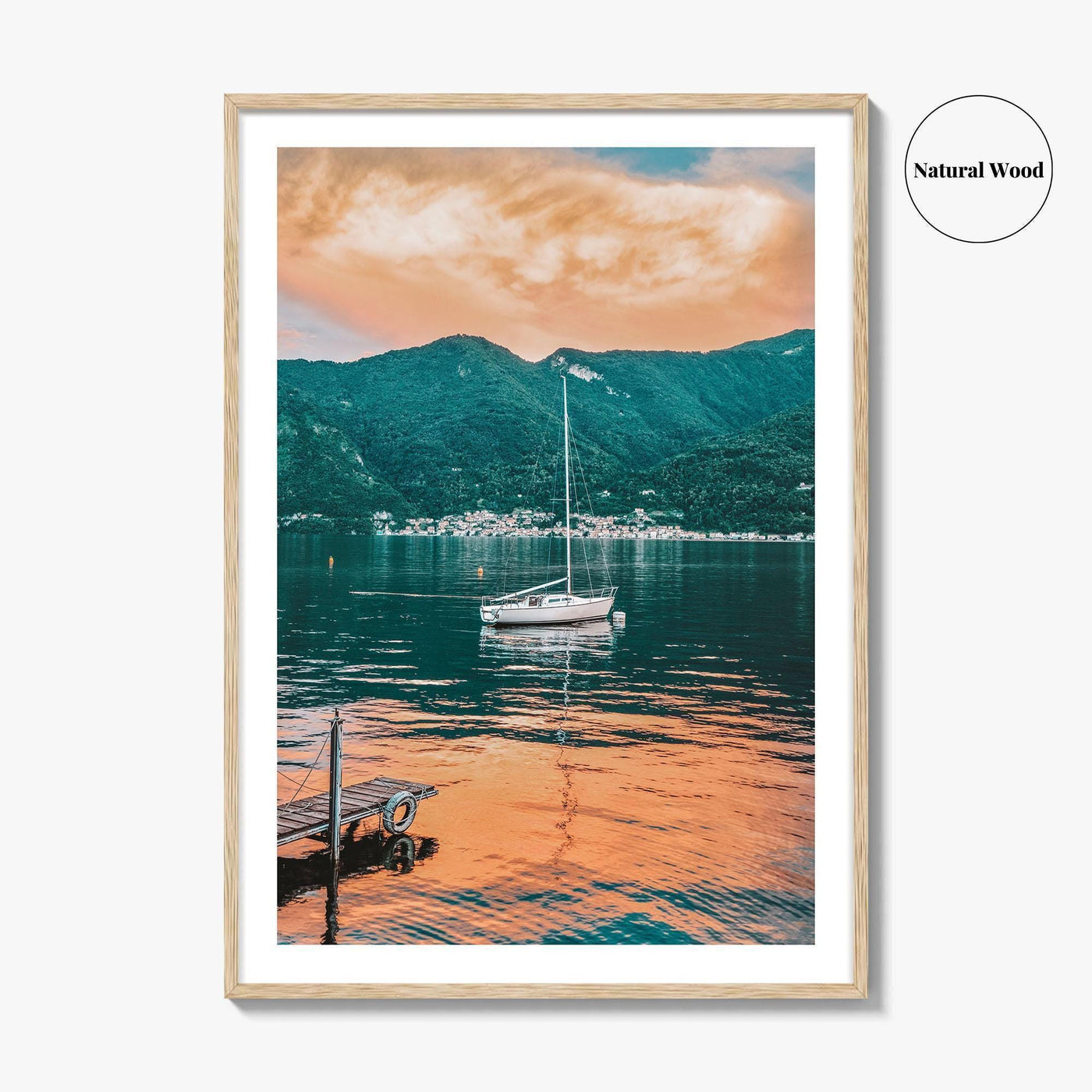 Lake Como Fine Art Photo Print, Italy Wall Poster, Sailboat, Lombardy