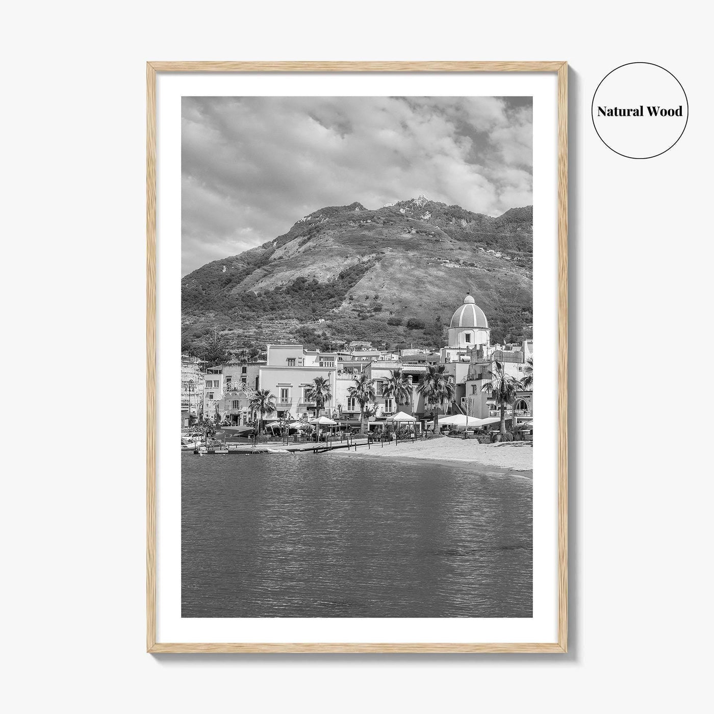 Ischia Black and White Fine Art Photo Print, Forio, Italy Wall Decor Poster