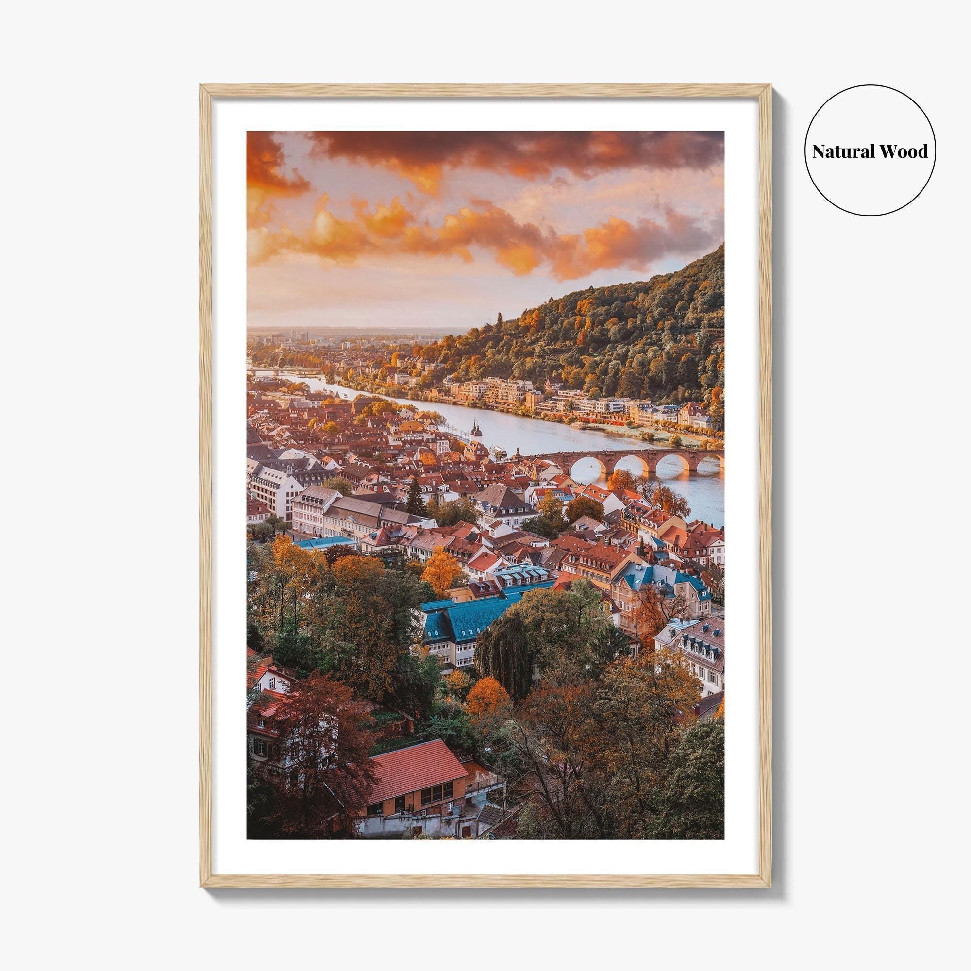 Heidelberg Fine Art Photo Print, Neckar River, Karl Theodor Bridge, Germany Wall Art