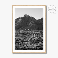 Cape Town Black and White Fine Art Photo Print, Table Mountain South Africa Poster