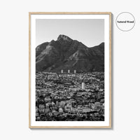 Cape Town Black and White Fine Art Photo Print, Table Mountain South Africa Poster