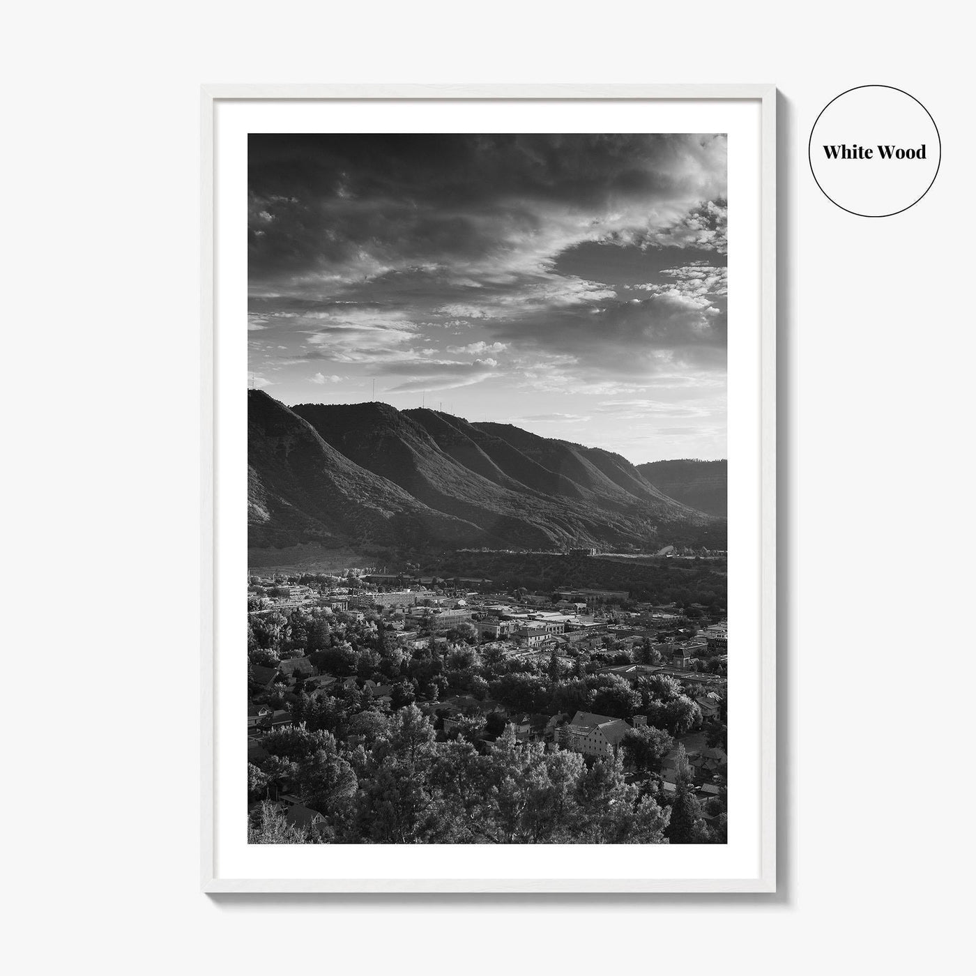 Durango Black and White Fine Art Photo Print, Rocky Mountains Poster, Colorado Poster