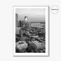 Jersey City Black and White Fine Art Photo Print, NJ Poster, USA Wall Decor