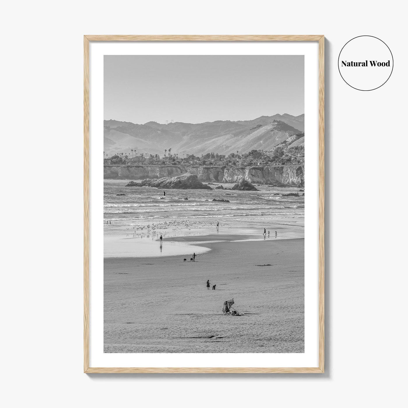 Pismo Beach Black and White Fine Art Photo Print, San Luis Obispo California Poster