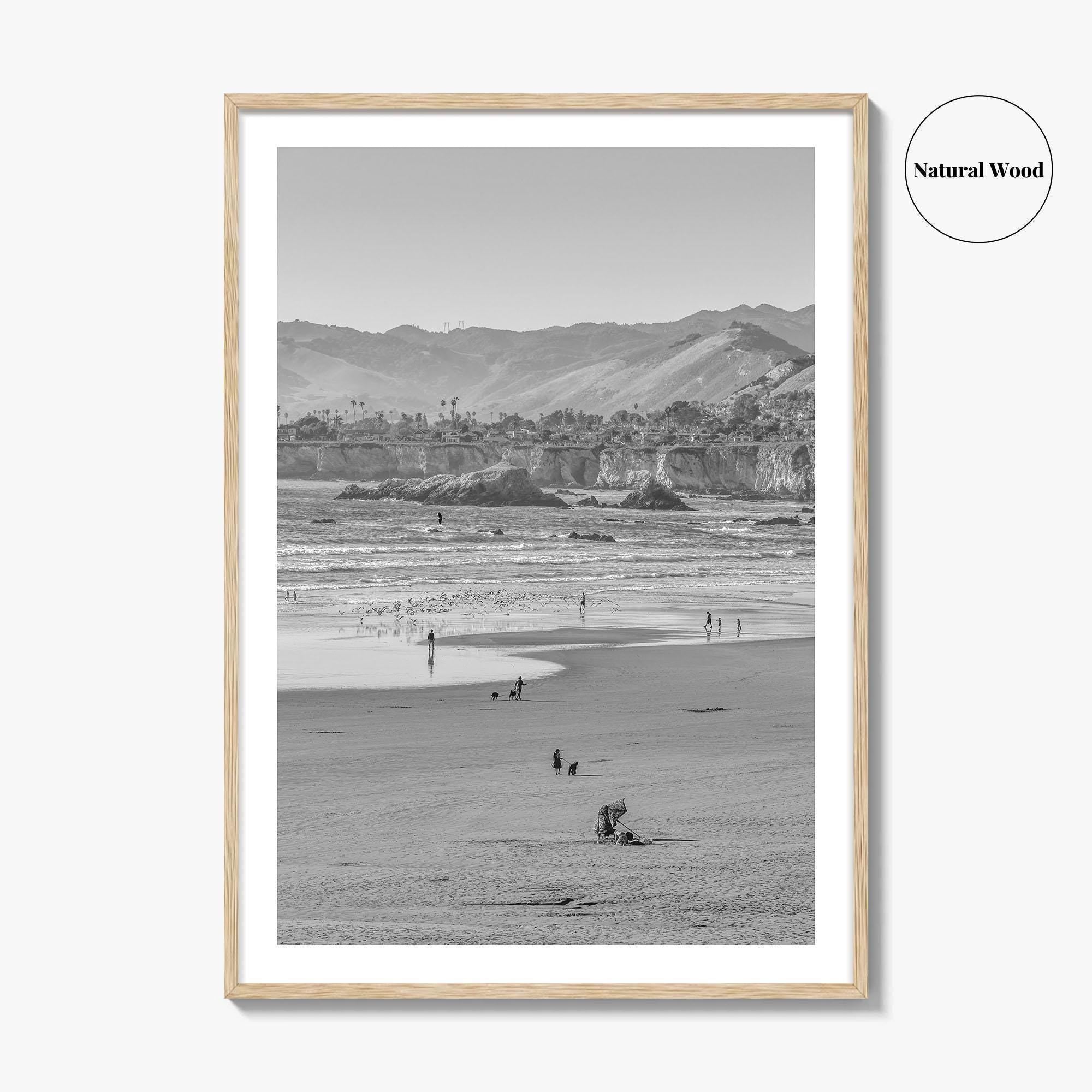 Pismo Beach Black and White Fine Art Photo Print, San Luis Obispo California Poster