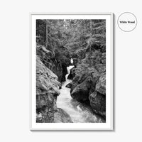 Glacier National Park Black and White Fine Art Photo Print, Montana Landscape Poster