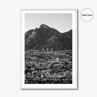 Cape Town Black and White Fine Art Photo Print, Table Mountain South Africa Poster