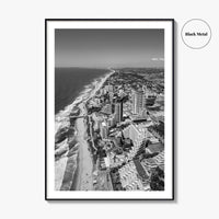 Umhlanga Rocks Black and White Fine Art Photo Print, Durban, KwaZulu-Natal, South Africa, Poster