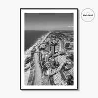 Umhlanga Rocks Black and White Fine Art Photo Print, Durban, KwaZulu-Natal, South Africa, Poster