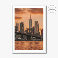 Brooklyn Bridge Skyline Fine Art Photo Print, Manhattan, Dumbo NYC, Wall Poster