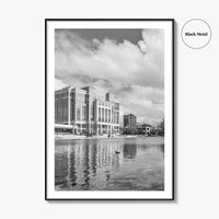 Huntsville Skyline Black and White Fine Art Photo Print, Alabama Wall Poster, USA