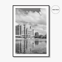 Huntsville Skyline Black and White Fine Art Photo Print, Alabama Wall Poster, USA