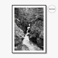 Glacier National Park Black and White Fine Art Photo Print, Montana Landscape Poster