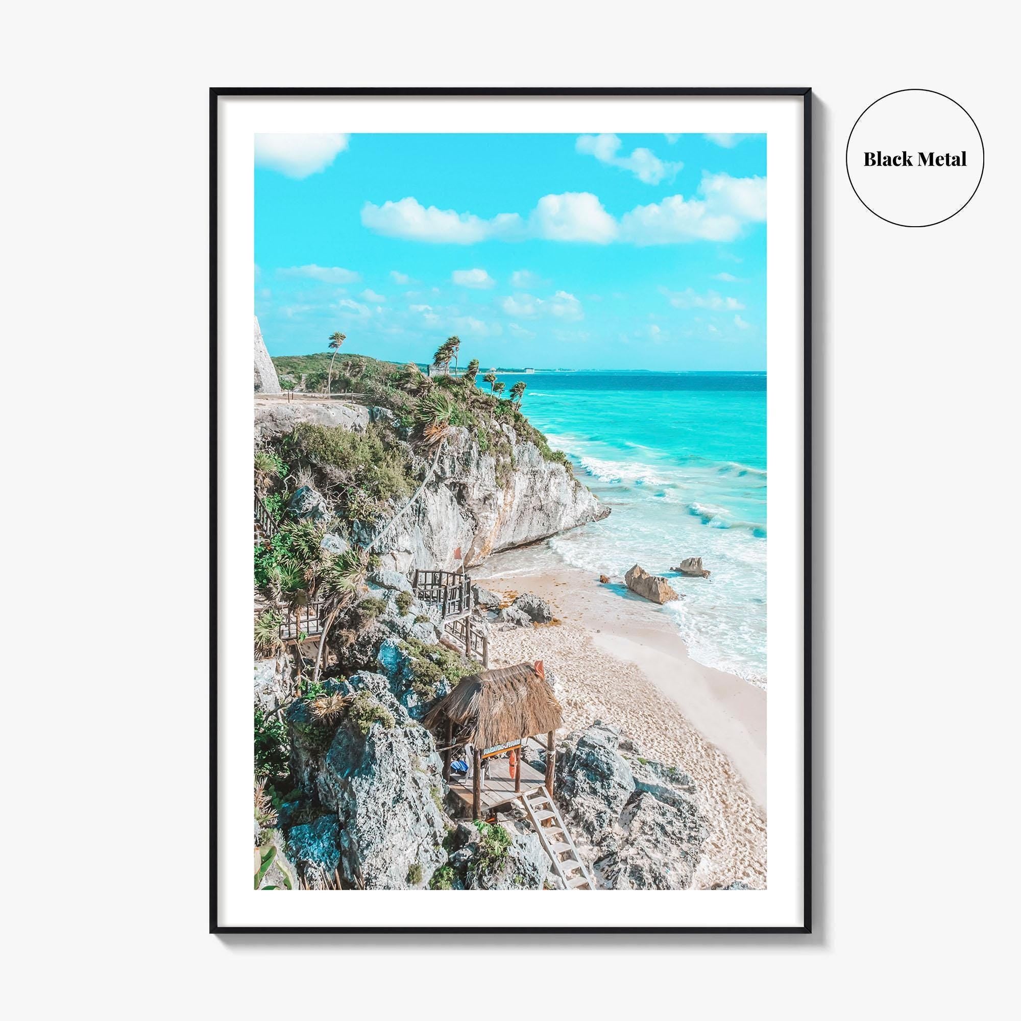Tulum Fine Art Photo Print, El Castillo Temple, Mayan Ruins, Riviera Maya Mexico, Poster