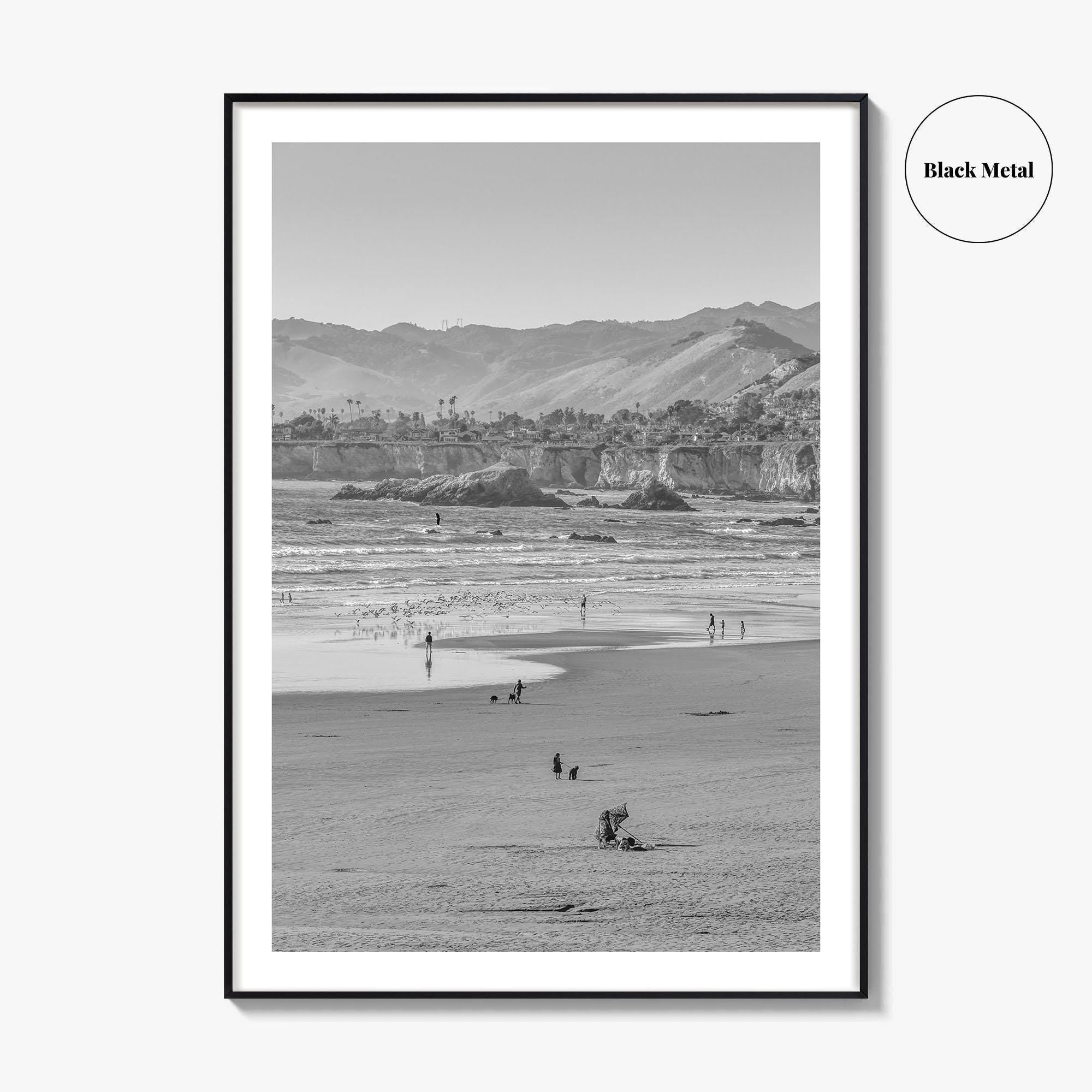 Pismo Beach Black and White Fine Art Photo Print, San Luis Obispo California Poster