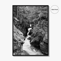Glacier National Park Black and White Fine Art Photo Print, Montana Landscape Poster
