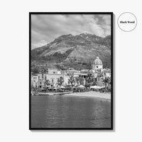 Ischia Black and White Fine Art Photo Print, Forio, Italy Wall Decor Poster