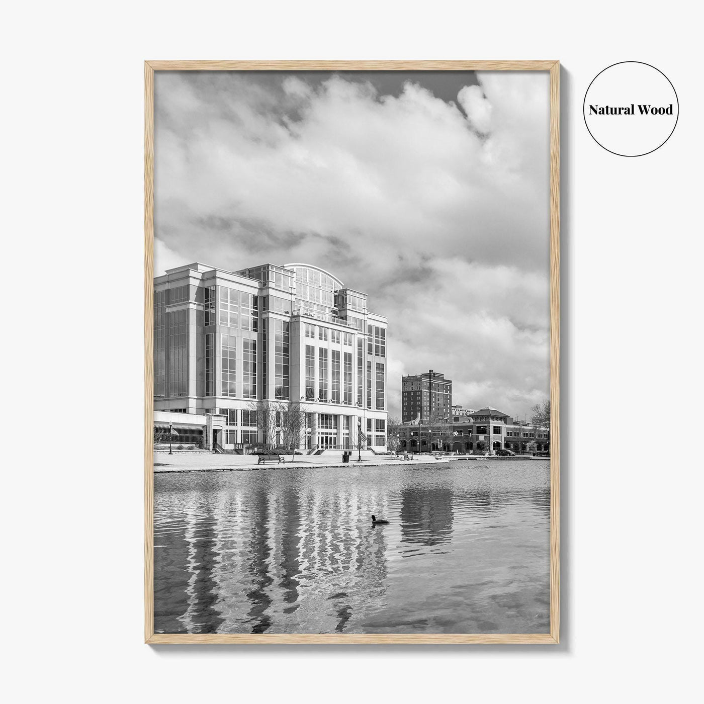 Huntsville Skyline Black and White Fine Art Photo Print, Alabama Wall Poster, USA