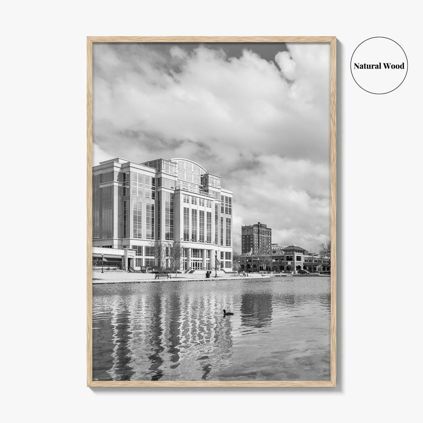 Huntsville Skyline Black and White Fine Art Photo Print, Alabama Wall Poster, USA
