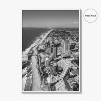 Umhlanga Rocks Black and White Fine Art Photo Print, Durban, KwaZulu-Natal, South Africa, Poster