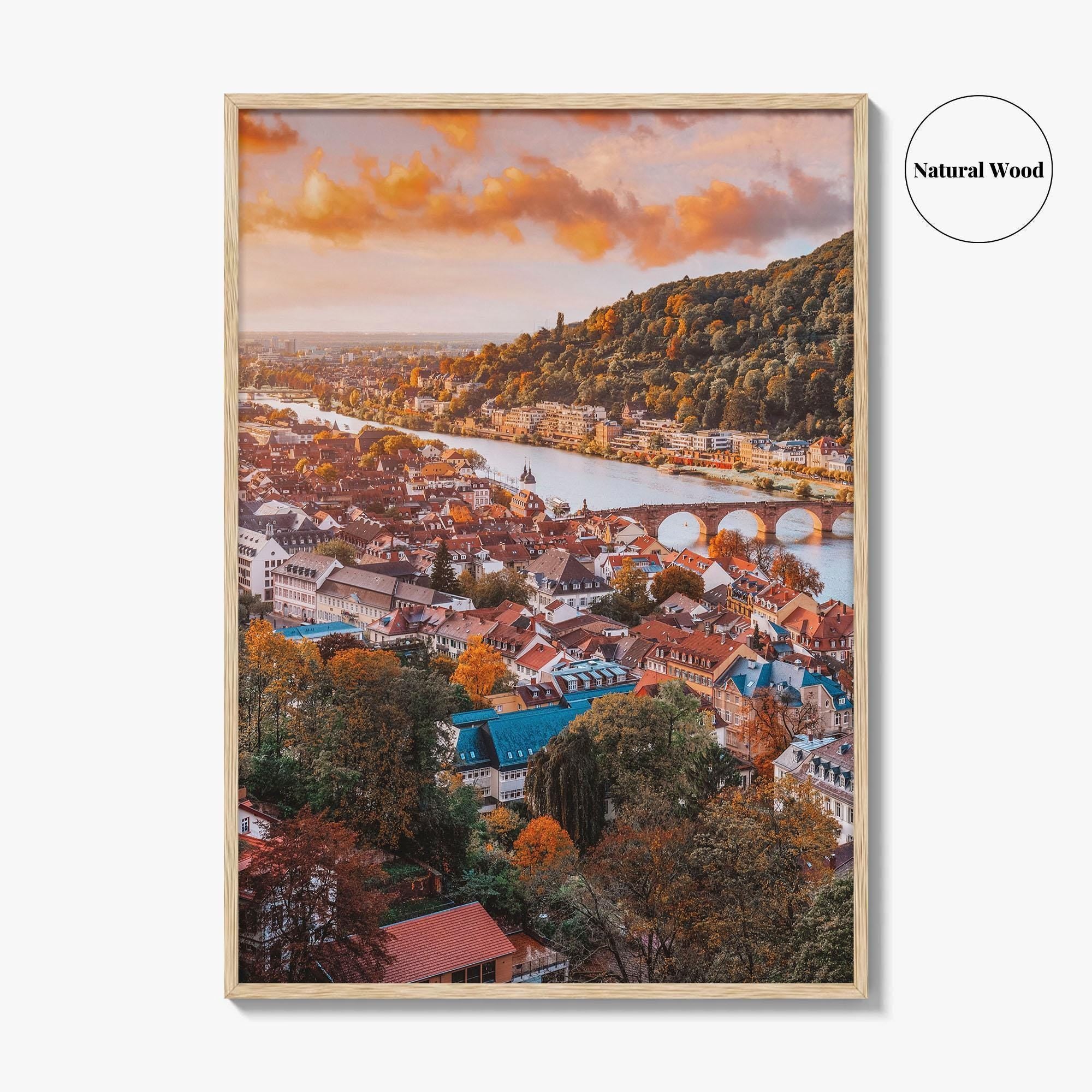 Heidelberg Fine Art Photo Print, Neckar River, Karl Theodor Bridge, Germany Wall Art